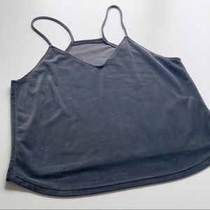 Brandy Melville Velour Tank Top, Gray
